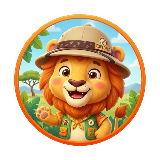 Lion Explorer Illustration
